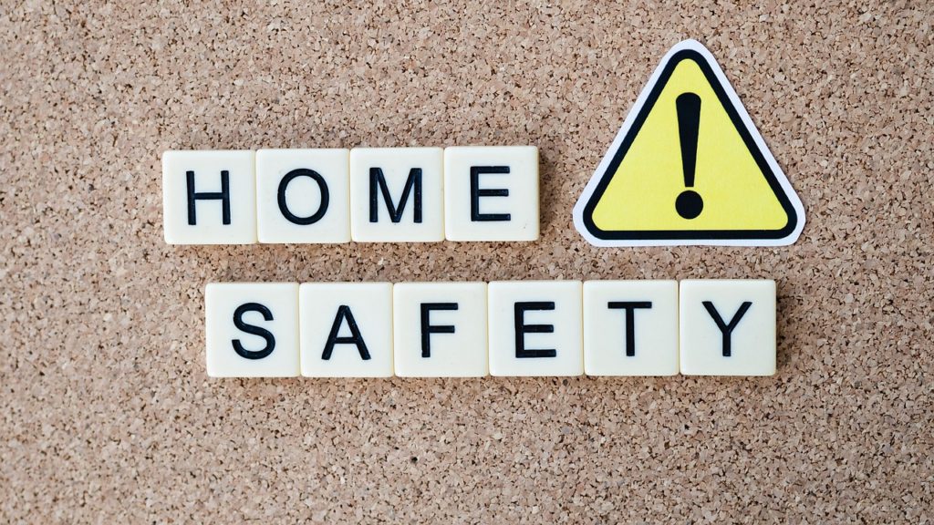 scrabble pieces that spell home safety