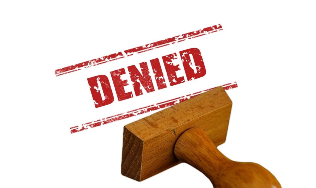 denied medicare claim stamp